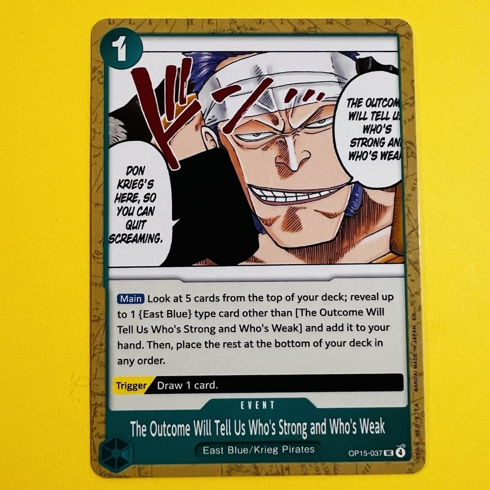 The Outcome Will Tell Us Who's Strong and Who's‎ Weak OP15-037 Kami One Piece NM